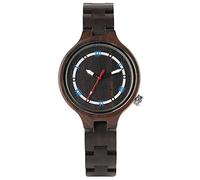 OIFMKC Wooden Watch Creative Full Wood Watch Blue Roman Numbers Circle Dial Handmade Natural Wooden Wristwatch Women Sports Outdoor Clock,Black