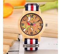OIFMKC Wooden Watch Irregular Colorful Pattern Design Wood Quartz Watch Casual Nylon Watchband Natural Wooden Clock Stylish Lady Watches Gifts,Model 2 only Watch