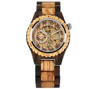 OIFMKC Wooden Watch Luxury Men's Watch Automatic Mechanical Wooden Watch Roman Numerals Display Wood Bangle Wristwatch Creative Male Timepiece,Model 1 only Watch