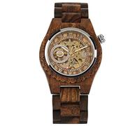 OIFMKC Wooden Watch Luxury Men's Watch Automatic Mechanical Wooden Watch Roman Numerals Display Wood Bangle Wristwatch Creative Male Timepiece reloj- Model 3