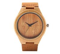 OIFMKC Wooden Watch Mandala Bohemian Style Wooden Man Women Watches Exquisite Thailand Elephant Engraving Bamboo Wrist Watch Men Clock Xmas Gifts-Compass