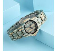 OIFMKC Wooden Watch Retro Light Gray Green Wood Watch Women's Unique Slim Full Wooden Bracelet Quartz Wrist Watches montre Femme Marque de Luxe 2019