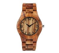 OIFMKC Wooden Watch Retro Wooden Watches Men's Watch Quartz Analog with Full Wooden Band Round Dial Mens Wristwatches Montre Homme 2019 New Arrivals,only Watch
