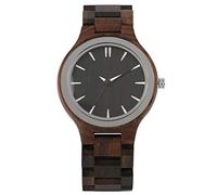 OIFMKC Wooden Watch Simple Wood Watch Men's Watches Luxury Brand Quartz Analog Casual Full Bamboo Band Watch Clock Male Relogio Masculino as Gifts,Ebony Wood