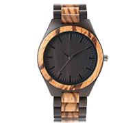 OIFMKC Wooden Watch Top Luxury Full Wood Watch Men Natural Bamboo/Ebony Wood Men's Wooden Quartz Timepieces Male Hour relogio Masculino Dropshipping,Full Wood Band 8