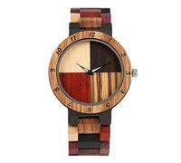 OIFMKC Wooden Watch Top Luxury Full Wood Watch Men Natural Bamboo/Ebony Wood Men's Wooden Quartz Timepieces Male Hour relogio Masculino Dropshipping,Full Wood Band 1