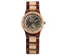 OIFMKC Wooden Watch Top Luxury Wood Watch Women Mini Chic Dial Clock Woman Precise Scale Analog Handmade Ebony Wood Band Exquisite Quartz Wristwatch,Mixed Color Wood