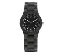 OIFMKC Wooden Watch Top Luxury Wood Watch Women Mini Chic Dial Clock Woman Precise Scale Analog Handmade Ebony Wood Band Exquisite Quartz Wristwatch,Cool Black Wood