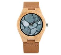 OIFMKC Wooden Watch Unique Pretty Bubble Face Wooden Watch for Women Natural Ebony Quartz Wristwatches Lady Girls Gift Female Clock,Brown Band 2