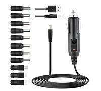 OIHCAZ 12V 3A Car Charger Power Cord to Cigarette Lighte with 11 Connectors, Cigarette Lighter Plug with 5V DC/USB Power Cable1M for DVD Players, GPS, Bluetooth Speakers, Cameras, Shavers