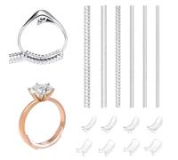 OIHCAZ 14 Pack Ring Adjuster for Loose Rings, Different Size of Spiral and Spacer Invisible Ring Size Adjuster Set Suitable for Most Type of Rings Comfortable Fit for Men and Women