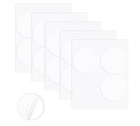 OIHCAZ 20 PCS Clear Double Sided Sticky Pads Heavy Duty (50mm/1.97inch), Self Adhesive Circle Acrylic Glue Tape, Round Two Sided Tape Mounting for Craft DIY Art Office Wall Mount