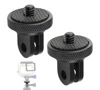 OIHCAZ Action Camera Mounts Adapter 1/4"-20, 2PCS Aluminium Camera Mount Conversion Tripod Adapter Compatible with GoPro Hero 11 Sony AEE JVC Insta360 and Other Standard 1/4 Accessories