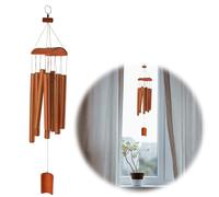OIHCAZ Bamboo Wind Chimes, 8 Tubes Wooden Wind Chimes 28'' Indoor Outdoor Large Hanging Windchimes for Garden, Yard, Patio, Home Decor for Relaxation, Grace