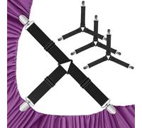 OIHCAZ Bed Sheet Clips 4 PCS, Triangular Fitted Bedsheet Grippers for Bedding, Adjustable Sheet Fasteners Straps for Mattress Covers Sofa Cushion