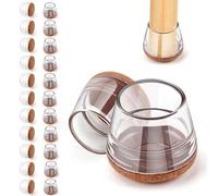 OIHCAZ Chair Leg Floor Protectors 24PCS, Furniture Pads Floor Protectors for Hardwood Floors Rubber/Felt Pads For Furniture Feet More Comprehensive Protection (Applicable 0.8in-1.2in)