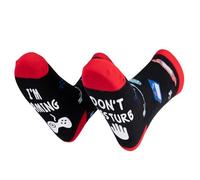 OIHCAZ Funny Socks, Novelty Socks DO NOT DISTURB I'M GAMING Socks with Grips Gamer Stocking Fillers for Teenage Boys Christmas