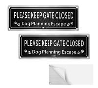OIHCAZ Please Close The Gate Sign 2PCS, Shut The Gate Sign Rustproof Aluminium Weatherproof UV Protected for Garden Fence Yard or Business Use