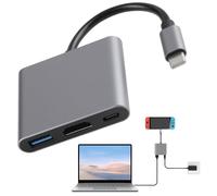 OIHCAZ USB C to HDMI Adapter, 3-in-1 Multiport USB-C Digital AV Multiport Adapter 4K HDMI Output, USB 3.0 Data Port Compatible with MacBook Pro/Air, iPad for TV/Monitor/Projector Connection