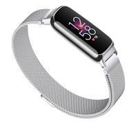 OIHCAZ Watch Strap for Fitbit Inspire 3 Strap,Magnetic Stainless Steel Watch Straps for Fitbit Inspire 3 with Quick Release Pin, Adjustable Straps Fit Wrist Circumference 5.1"-8.8" (Silver)