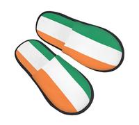 oihgnbm Irish flag print Plush home indoor slippers, warm and comfortable, fit for cold weather