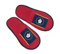oihgnbm Mississippi State Flag print Plush home indoor slippers, warm and comfortable, fit for cold weather