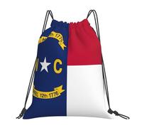 oihgnbm North Carolina state flag Casual Drawstring Backpack, Lightweight Outdoor Portable Bag for Everyday Use - Trendy Travel