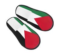 oihgnbm Palestine flag print Plush home indoor slippers, warm and comfortable, fit for cold weather