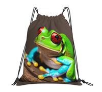oihgnbm Red Eyes Tree Frogs Casual Drawstring Backpack, Lightweight Outdoor Portable Bag for Everyday Use - Trendy Travel