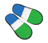oihgnbm Sierra Leone flag print Plush home indoor slippers, warm and comfortable, fit for cold weather