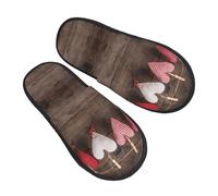 oihgnbm Valentine's Hearts print Plush home indoor slippers, warm and comfortable, fit for cold weather
