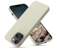 OIIAEE Liquid Silicone Case Designed for iPhone 13 Mini Case, Ultra Slim Shockproof Protective Phone Case Cover with Soft Anti-Scratch Microfiber Lining, 5.4 inch, Stone