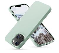 OIIAEE Liquid Silicone Case Designed for iPhone 13 Mini Case, Ultra Slim Shockproof Protective Phone Case Cover with Soft Anti-Scratch Microfiber Lining, 5.4 inch, Mint Green