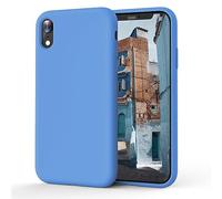 OIIAEE Silicone Case Compatible with iPhone XR Case 6.1 Inch, Soft Ultra Slim Protective Shockproof Liquid Silicone Phone Case with Anti-Scratch Microfiber Lining,Blue