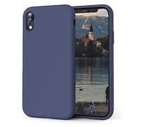 OIIAEE Silicone Case Compatible with iPhone XR Case 6.1 Inch, Soft Ultra Slim Protective Shockproof Liquid Silicone Phone Case with Anti-Scratch Microfiber Lining,Midnight Blue