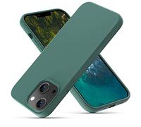 OIIAEE Silicone Case Designed for iPhone 13 Case, Ultra Slim Shockproof Protective Liquid Silicone Phone Case with Soft Anti-Scratch Microfiber Lining, 6.1 inch, Pine Green
