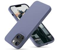 OIIAEE Silicone Case Designed for iPhone 13 Case, Ultra Slim Shockproof Protective Liquid Silicone Phone Case with Soft Anti-Scratch Microfiber Lining, 6.1 inch, Lavender Gray