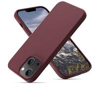 OIIAEE Silicone Case Designed for iPhone 13 Case, Ultra Slim Shockproof Protective Liquid Silicone Phone Case with Soft Anti-Scratch Microfiber Lining, 6.1 inch.Plum