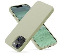 OIIAEE Silicone Case Designed for iPhone 13 Case, Ultra Slim Shockproof Protective Liquid Silicone Phone Case with Soft Anti-Scratch Microfiber Lining, 6.1 inch, Light Green