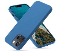 OIIAEE Silicone Case Designed for iPhone 13 Case, Ultra Slim Shockproof Protective Liquid Silicone Phone Case with Soft Anti-Scratch Microfiber Lining, 6.1 inch, Blue