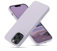 OIIAEE Silicone Case Designed for iPhone 13 Pro Max Case, Ultra Slim Shockproof Protective Liquid Silicone Phone Case with Soft Anti-Scratch Microfiber Lining, 6.7 inch, Morandi Purple