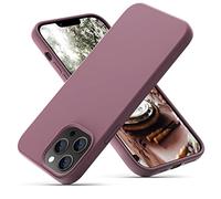 OIIAEE Silicone Case Designed for iPhone 13 Pro Max Case, Ultra Slim Shockproof Protective Liquid Silicone Phone Case with Soft Anti-Scratch Microfiber Lining, 6.7 inch, Grape Purple