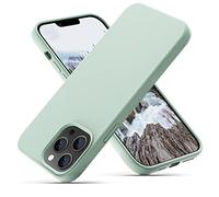 OIIAEE Silicone Case Designed for iPhone 13 Pro Max Case, Ultra Slim Shockproof Protective Liquid Silicone Phone Case with Soft Anti-Scratch Microfiber Lining, 6.7 inch, Mint Green