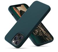 OIIAEE Silicone Case Designed for iPhone 13 Pro Max Case, Ultra Slim Shockproof Protective Liquid Silicone Phone Case with Soft Anti-Scratch Microfiber Lining, 6.7 inch, Teal