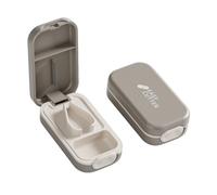 Oiieco 2-in-1 Professional Pill Cutter & Pill Organiser, Tablet Splitter for Small & Large Pills with Precision Blade and Storage Compartment, Portable Medicine Cutter for Travel & Daily Use
