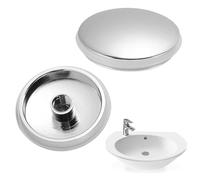 Oiieco 2 Pcs Button Pop Up Sink Plug Cover, 38 mm Basin Waste Drainage Plug Cover, Suitable for Replacing Washbasins, Sinks, Bathtubs, Kitchen Drain Covers
