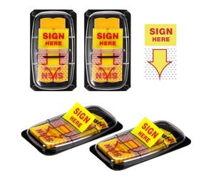 Oiieco 200 Pcs Sign Here Stickers, Sign Here Sticky Notes Arrow Tabs, Notes Tabs, Page Markers Notary Supplies for Office and School Supplies Notebook Post it Notes