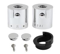 Oiieco 2PCS Shower Knobs Set, Thermostatic Hot and Cold Mixer Tap Handles, Chrome Shower Valve Control Knobs for Bathtub, Replacement Faucet Handles for Shower & Bathroom Accessories