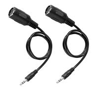 Oiieco 2PCS Type-A MIDI to 3.5mm Adapter, MIDI Female to TRS 3.5mm Male Breakout Cable Audio Converter 14" for DAWs and Keyboards Synths