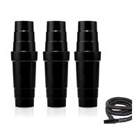Oiieco 3 Pcs Vacuum Hose Adaptor 31.5-45mm, Universal Dust Extractor Hose Adapter Multi Size Cuttable Vacuum Cleaner Hose Connector for Table Saw,Circular Saw,Grinding Machine (Black)
